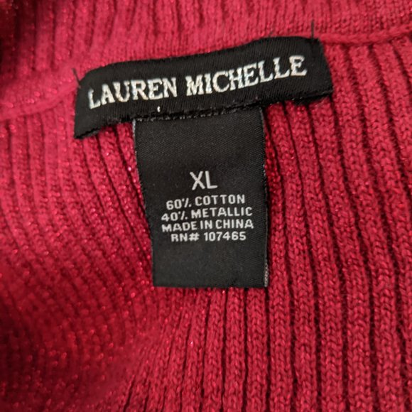 Holiday! Red Ribbed Embellished Sweater - Picture 6 of 6